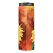 Yellow Sunflowers Thermal Tumbler Thermosbecher (Rückseite)