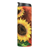 Yellow Sunflowers Thermal Tumbler Thermosbecher (Nach rechts gedreht)