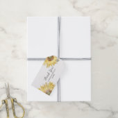 Yellow Sunflowers Wassercolor Wedding Danke Geschenkanhänger (Mit Garn)