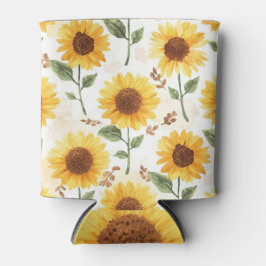 Yellow Sunflowers Watercolor Floral Whimsical Dosenkühler