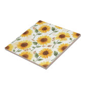 Yellow Sunflowers Watercolor Floral Whimsical Fliese (Seite)