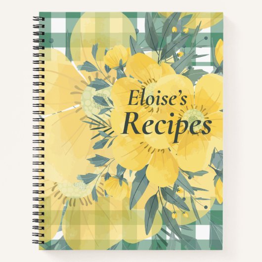 Yellow Sunny Blossoms Rezept Buch (Vorderseite)
