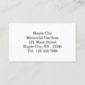 Yellow Sunset Grasswiese Visitenkarten Visitenkarte (Rückseite)