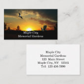 Yellow Sunset Grasswiese Visitenkarten Visitenkarte (Vorne/Hinten)