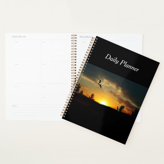 Yellow Sunset Grassy Meadow Daily Planner Planer (Anzeige)