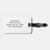 Yellow Sunset Grassy Meadow Luggage Tag Gepäckanhänger (Rückseite horizontal)