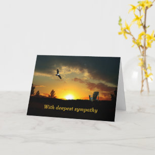 Yellow Sunset Grassy Meadow Sympathy Card Karte