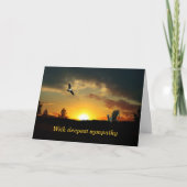 Yellow Sunset Grassy Meadow Sympathy Card Karte (Vorderseite)