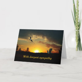 Yellow Sunset Grassy Meadow Sympathy Card Karte