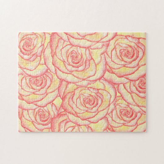 Yellow Sunset Rose Puzzle (Horizontal)