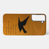 Yellow Sunset Sky Bird in Flight Faith Bible Verse Samsung Galaxy Hülle (Rückseite (Horizontal))
