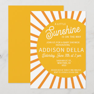 Yellow Sunshine Baby Dusche Einladung