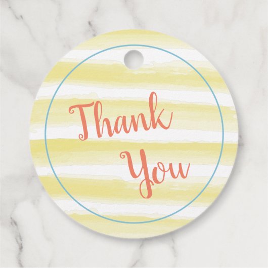 Yellow Sunshine Birthday Danke Geschenkanhänger (Rückseite)