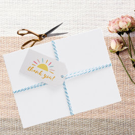 Yellow Sunshine danke Geschenkanhänger