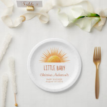 Yellow Sunshine Retro Watercolor Babydusche