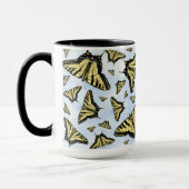 Yellow Swallowtail Butterflies on Blue Sky Pattern Tasse (Links)