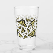 Yellow Swallowtail Butterflies Pattern Custom Glas (Vorderseite)