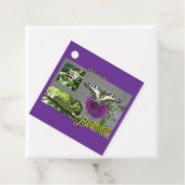Yellow Swallowtail Collage Birthday Gift Tag Geschenkanhänger (Beispiel)