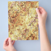 Yellow Swirly Marble Bulk Scrapbook Paper Pages Flyer (Hand)