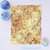 Yellow Swirly Marble Bulk Scrapbook Paper Pages Flyer (Einzeln)