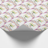 Yellow Tabby Cat Birthday Geschenkpapier (Ecke)