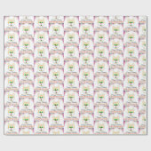 Yellow Tabby Cat Birthday Geschenkpapier (Flach)