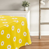 Yellow tablecloth with daisies  tischdecke
