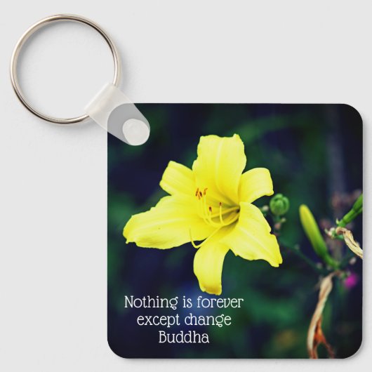 Yellow Taglilie Inspiration Zitat Magnet Schlüsselanhänger (Vorderseite)