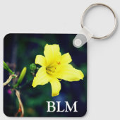 Yellow Taglilie Inspiration Zitat Magnet Schlüsselanhänger (Rückseite)