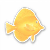 Yellow Tang Fish Aufkleber (Vorderseite)