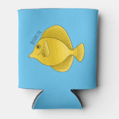 Yellow tang fish cartoon illustration dosenkühler (Vorderseite)