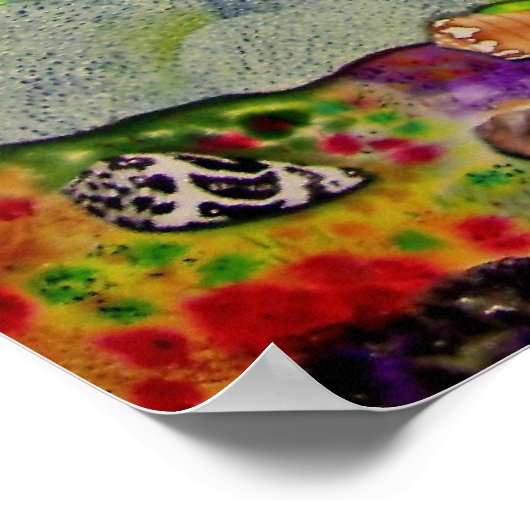 Yellow Tang School Poster (Ecke)