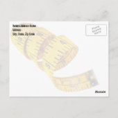 Yellow Tape Measure Personal Trainer Weight Postkarte (Rückseite)
