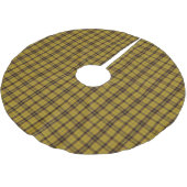 Yellow Tartan Brushed Polyester Tree Skirt Weihnachtsbaumdecke (Schrägansicht)