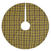 Yellow Tartan Brushed Polyester Tree Skirt Weihnachtsbaumdecke (Vorderseite)