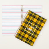 Yellow Tartan Notebook Custom Logo Plaid Pattern  Notizblock (Innen)