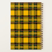 Yellow Tartan Notebook Custom Logo Plaid Pattern  Notizblock (Rückseite)