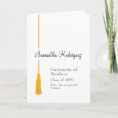 Yellow Tassel Abschluss Ankündigung (Vorderseite)