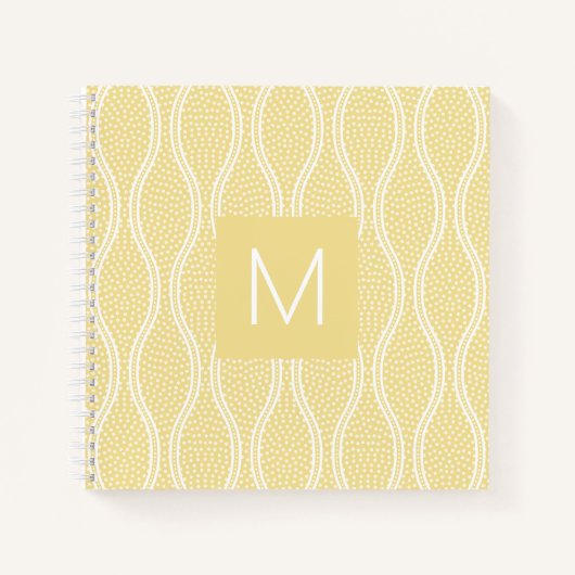 Yellow Tatewaku Mit Monogramm Notizblock (Vorderseite)