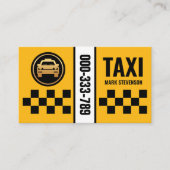 Yellow Taxi Boxes Chauffeur Visitenkarte (Vorderseite)