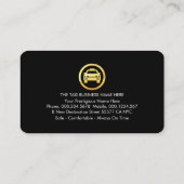 Yellow Taxi Boxes Gold Airplane Visitenkarte (Rückseite)