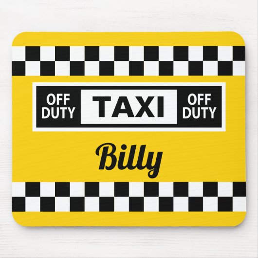 Yellow Taxi Cab Iconic New York Design Mousepad (Vorne)