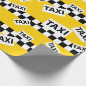 Yellow Taxi Cab New York Taxifahrer Gelb Geschenkpapier (Ecke)