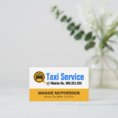 Yellow Taxi Cab Speakbox Visitenkarte (Stehend Vorderseite)