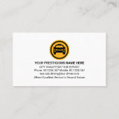 Yellow Taxi Cab Speakbox Visitenkarte (Rückseite)