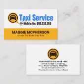 Yellow Taxi Cab Speakbox Visitenkarte (Vorne/Hinten)