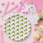 Yellow Taxi Cab Weihnachtsbaum Festlicher Urlaub N Pappteller (Party)