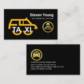 Yellow Taxi Car Station Wagon Driver Visitenkarte (Vorne/Hinten)