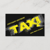 Yellow TAXI for professional taxi driver cabdriver Visitenkarte (Vorderseite)