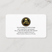 Yellow Taxi Karo Box Cab Driver Visitenkarte (Rückseite)